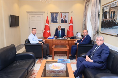 TEİAŞ Bölge Müdürü, TEİAŞ Bölge Müdür Yardımcısı ve ADM Bölge Müdürü Valimiz Sayın İdris Akbıyık’ı Ziyaret Etti